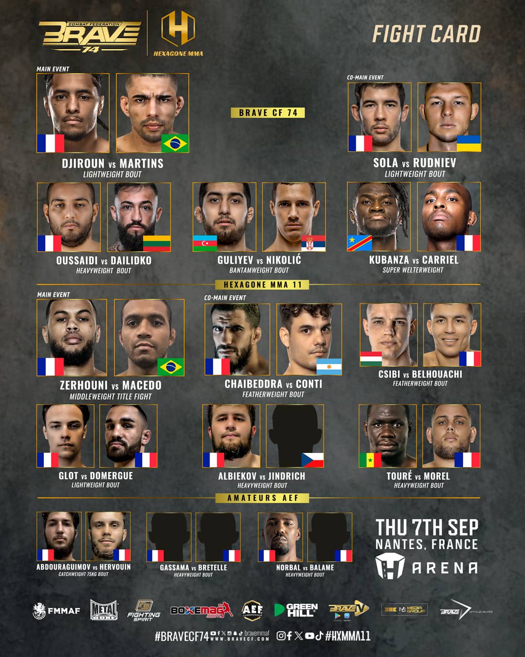 BRAVE CF 74 Full Fight Card