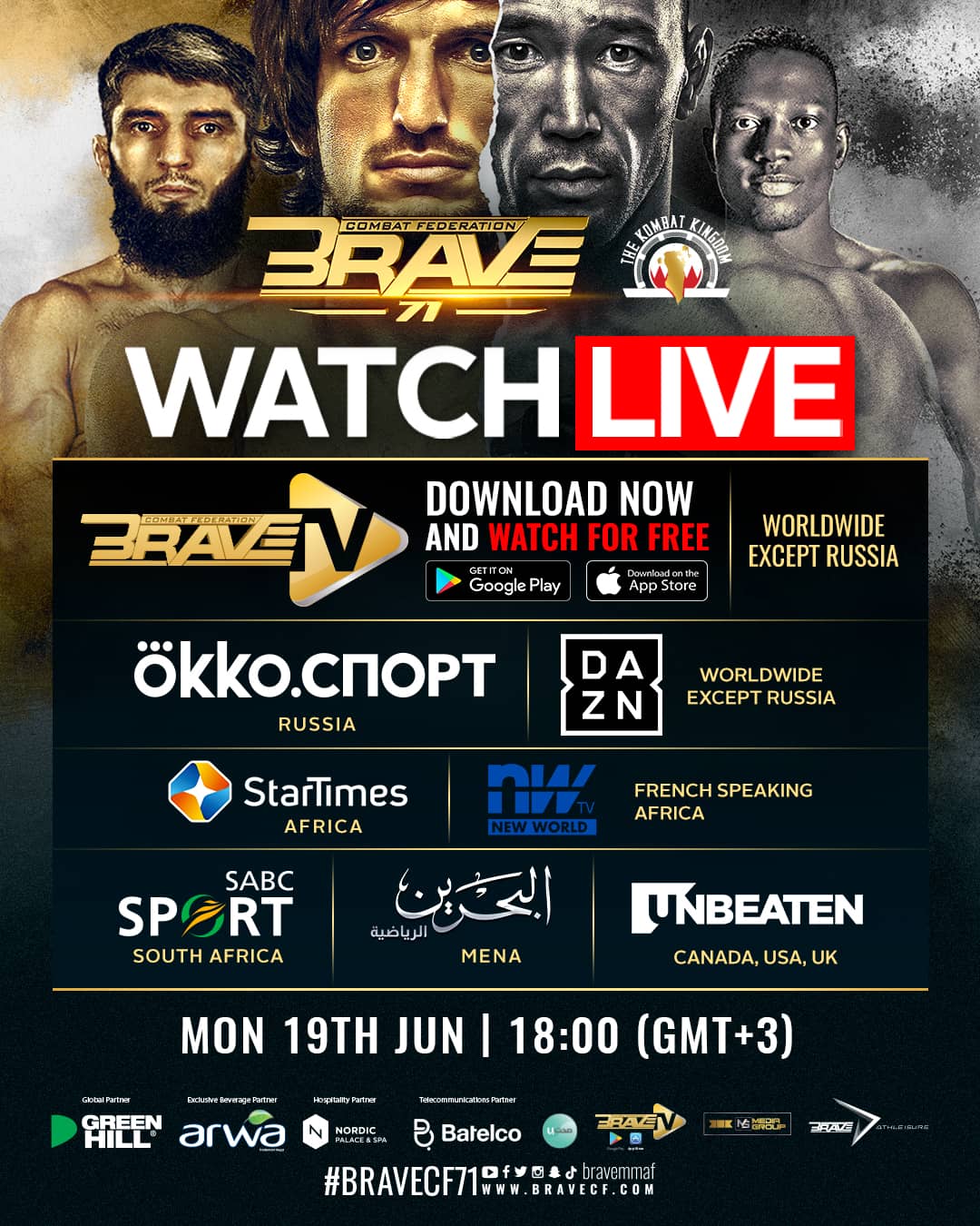 BRAVE CF 71 Start time, where to watch, and more BRAVE Combat Federation