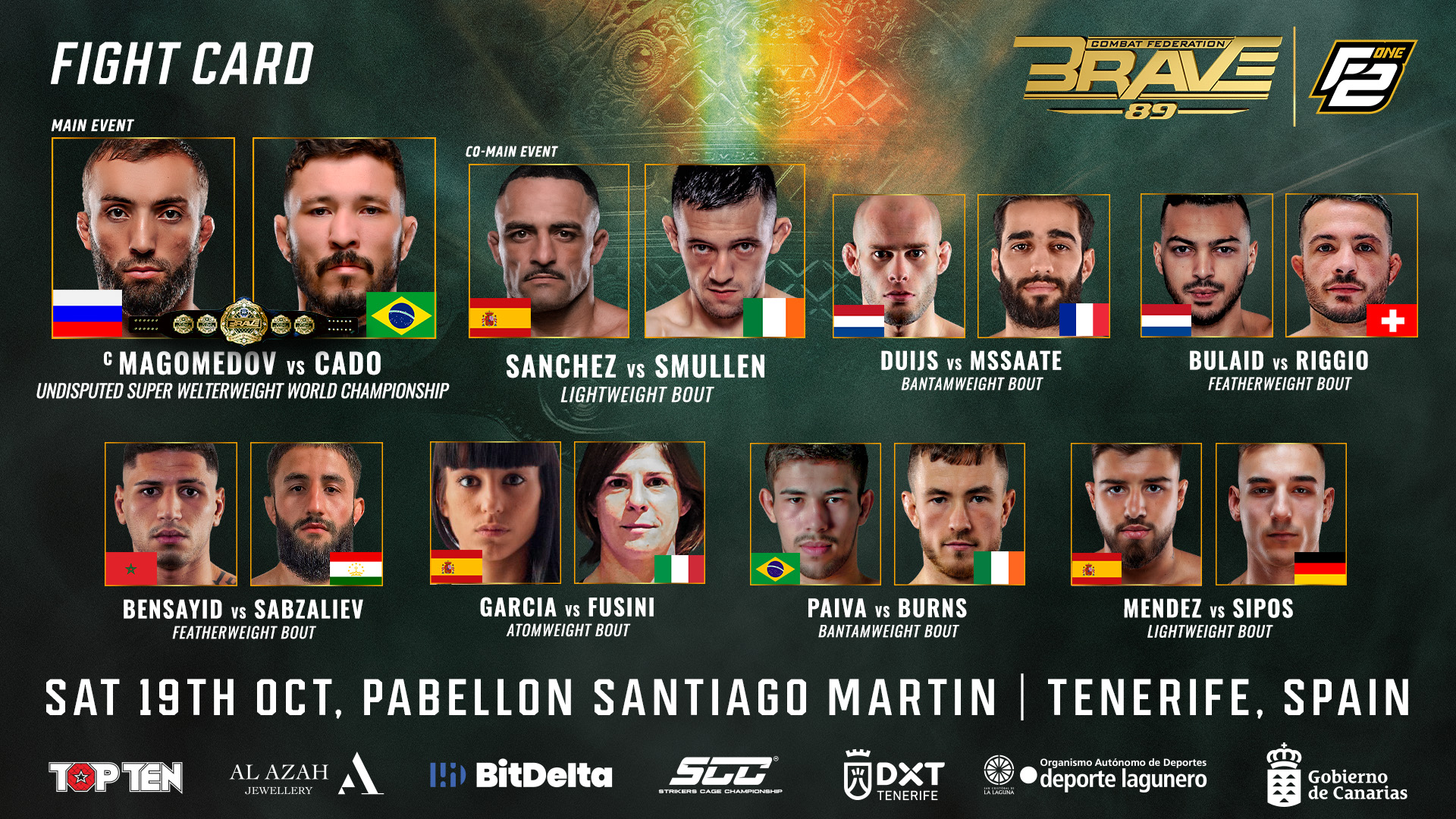 Title fight and 11 nations represented! Huge fight card announced for ...